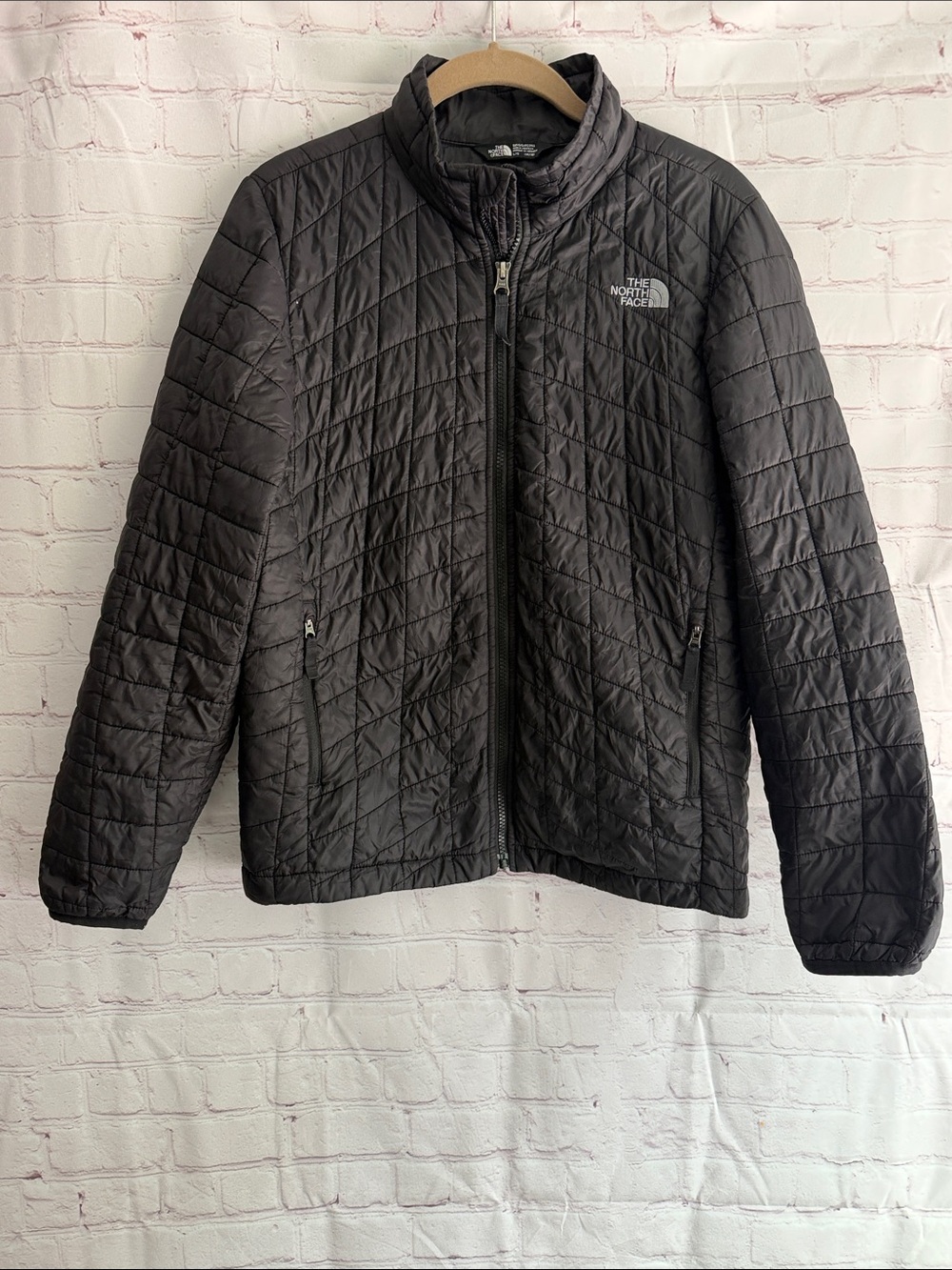 The North Face Boys Youth Black Quilted Lightweight Puffer Jacket Size L 14-16